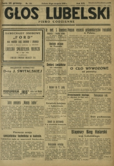 Głos Lubelski : pismo codzienne. R. 16, nr 230 (24 sierpnia 1929)
