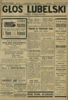 Głos Lubelski : pismo codzienne. R. 16, nr 235 (29 sierpnia 1929)