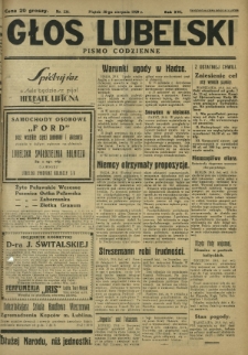 Głos Lubelski : pismo codzienne. R. 16, nr 236 (30 sierpnia 1929)