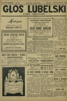 Głos Lubelski : pismo codzienne. R. 16, nr 241 (4 września 1929)