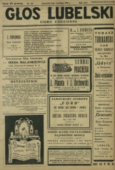 Głos Lubelski : pismo codzienne. R. 16, nr 245 (8 września 1929)