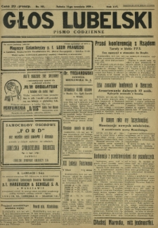 Głos Lubelski : pismo codzienne. R. 16, nr 251 (14 września 1929)