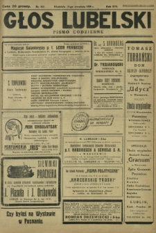 Głos Lubelski : pismo codzienne. R. 16, nr 252 (15 września 1929)