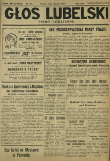 Głos Lubelski : pismo codzienne. R. 16, nr 254 (17 września 1929)