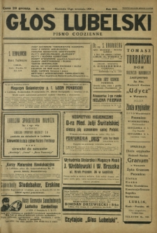 Głos Lubelski : pismo codzienne. R. 16, nr 259 (22 września 1929)