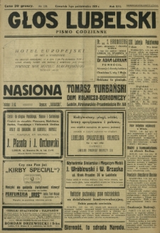 Głos Lubelski : pismo codzienne. R. 16, nr 270 (3 października 1929)