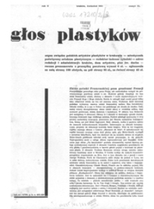 Głos Plastyków, R. 2, z. 9 (kwiecień 1931)