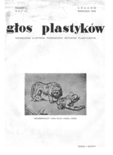 Głos Plastyków : miesięcznik illustrowany poświęcony sztukom plastycznym R. [3], nr 4 (kwiecień 1932)