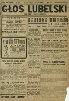 Głos Lubelski : pismo codzienne. R. 16, nr 284 (17 października 1929)