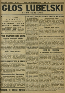 Głos Lubelski : pismo codzienne. R. 16, nr 286 (19 października 1929)