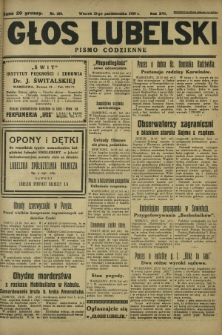 Głos Lubelski : pismo codzienne. R. 16, nr 289 (22 października 1929)