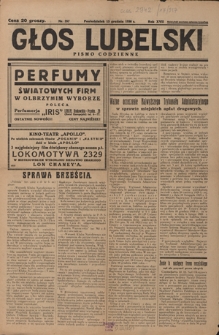 Głos Lubelski : pismo codzienne. R. 17, nr 357 (15 grudnia 1930)
