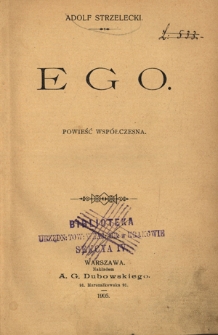 Ego : powieść współczesna
