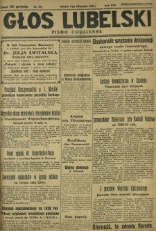 Głos Lubelski : pismo codzienne. R. 16, nr 307 (9 listopada 1929)