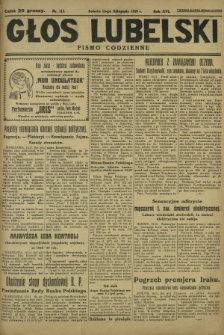 Głos Lubelski : pismo codzienne. R. 16, nr 313 (16 listopada 1929)