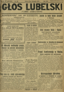 Głos Lubelski : pismo codzienne. R. 16, nr 320 (23 listopada 1929)