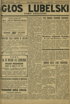 Głos Lubelski : pismo codzienne. R. 16, nr 326 (29 listopada 1929)