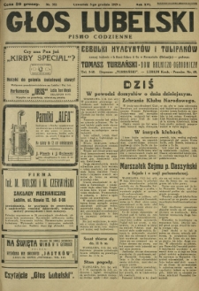 Głos Lubelski : pismo codzienne. R. 16, nr 332 (5 grudnia 1929)