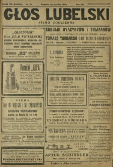 Głos Lubelski : pismo codzienne. R. 16, nr 335 (8 grudnia 1929)