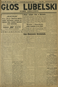 Głos Lubelski : pismo codzienne. R. 16, nr 336 (9 grudnia 1929)