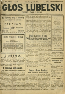 Głos Lubelski : pismo codzienne. R. 16, nr 347 (20 grudnia 1929)