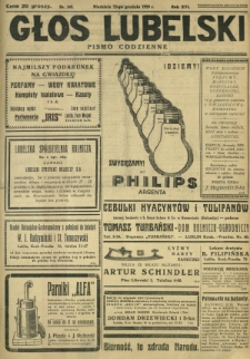 Głos Lubelski : pismo codzienne. R. 16, nr 349 (22 grudnia 1929)