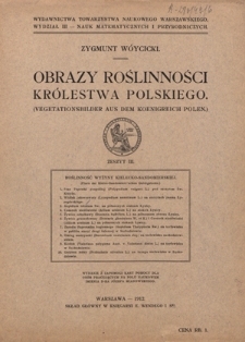 Obrazy Roślinności Królestwa Polskiego Z. 3 (1912)