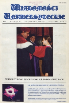 Wiadomości Uniwersyteckie / Uniwersytet Marii Curie-Skłodowskiej R. 7, nr 3/4=44/45 (październik 1997)
