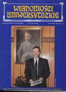 Wiadomości Uniwersyteckie / Uniwersytet Marii Curie-Skłodowskiej R. 6, nr 3/4=37/38 (maj-czerwiec 1996)