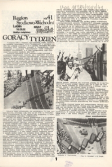 Region Środkowo-Wschodni NSZZ "Solidarność" : biuletyn związkowy Nr 41 (16 sierp. 1981)