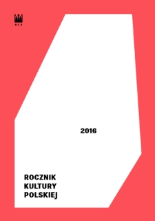 Rocznik Kultury Polskiej. R. 2016