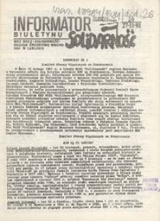 Informator Biuletynu "Solidarność" Nr 26 (27 list. 1981)