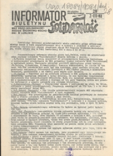Informator Biuletynu "Solidarność" Nr 28 (2 marz. 1981)