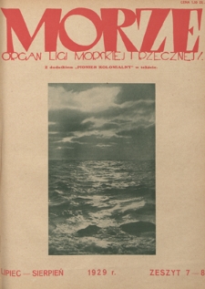 Morze : organ Ligi Morskiej i Rzecznej. - R. 6, nr 7-8 (lipec-sierpień 1929)
