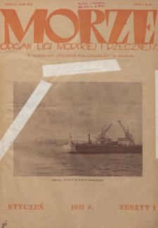 Morze : organ Ligi Morskiej i Rzecznej. - R. 8, nr 1 (styczeń 1931)