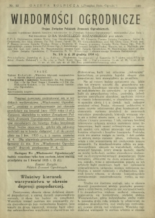 Wiadomości Ogrodnicze : organ Związku Polskich Zrzeszeń Ogrodniczych. - Nr 5/6 (28 grudnia 1934)