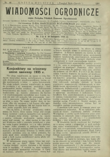 Wiadomości Ogrodnicze : organ Związku Polskich Zrzeszeń Ogrodniczych. - Nr 2 (30 listopada 1934)