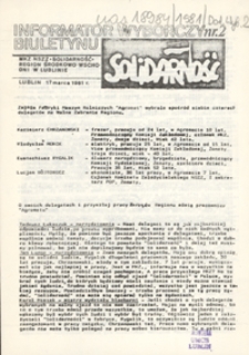 Informator Wyborczy Biuletynu "Solidarność" Nr 2 (17 marz. 1981)