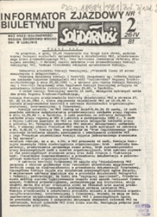 Informator Zjazdowy Biuletynu "Solidarność" Nr 2 (26 kwiec. 1981)