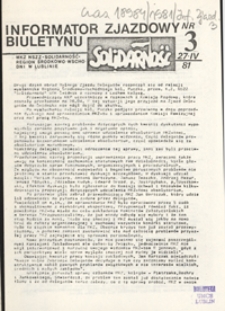 Informator Zjazdowy Biuletynu "Solidarność" Nr 3 (27 kwiec. 1981)