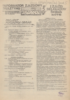 Informator Zjazdowy Biuletynu "Solidarność" Nr 5 (13 maj 1981)