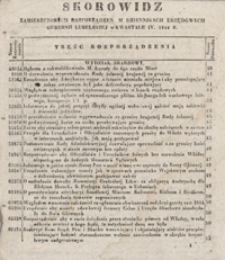 Skorowidz zamieszczonych rozporządzeń [...] w kwartale IV 1844 r.