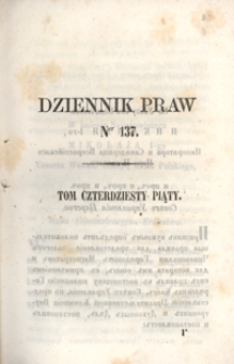Dziennik Praw T. 45 (1851/1852), Nr 137