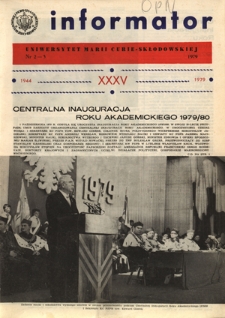 Informator / Uniwersytet Marii Curie-Skłodowskiej w Lublinie Nr 2/3 (1979)