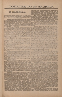 Rola : pismo tygodniowe / pod redakcyą Jana Jeleńskiego. Dodatek do R. 2, nr 39 (1884)