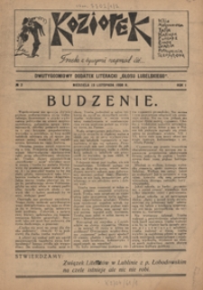 Koziołek : dwutygodniowy dodatek literacki do Głosu Lubelskiego R. 1, Nr 2 (13 list. 1938)