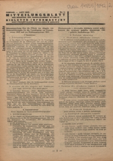 Mitteilungsblatt der Industrie und Handelskammer in Lublin = Biuletyn Informacyjny Izby Przemysłowo-Handlowej w Lublinie. - 1942, nr 2 (Februar)