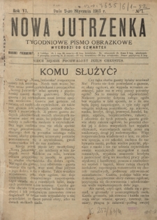 Nowa Jutrzenka : tygodniowe pismo obrazkowe R. 6, Nr 1 (2 stycznia 1913)