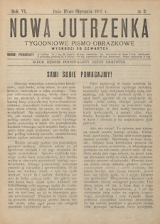 Nowa Jutrzenka : tygodniowe pismo obrazkowe R. 6, Nr 3 (16 stycznia 1913)