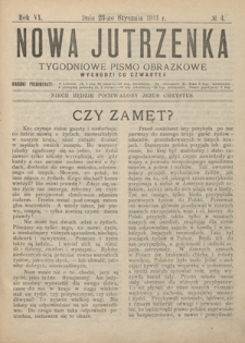 Nowa Jutrzenka : tygodniowe pismo obrazkowe R. 6, Nr 4 (23 stycznia 1913)